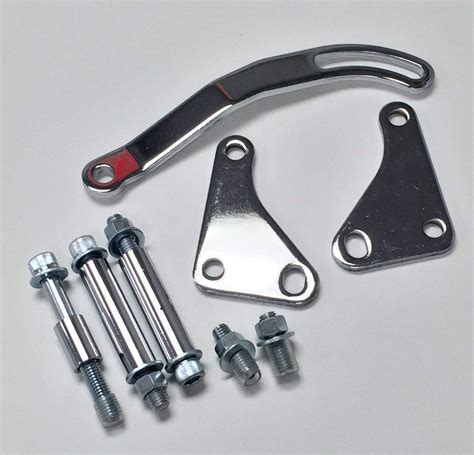 aluminum power steering pump mounting bracket|chrome power steering pump bracket.